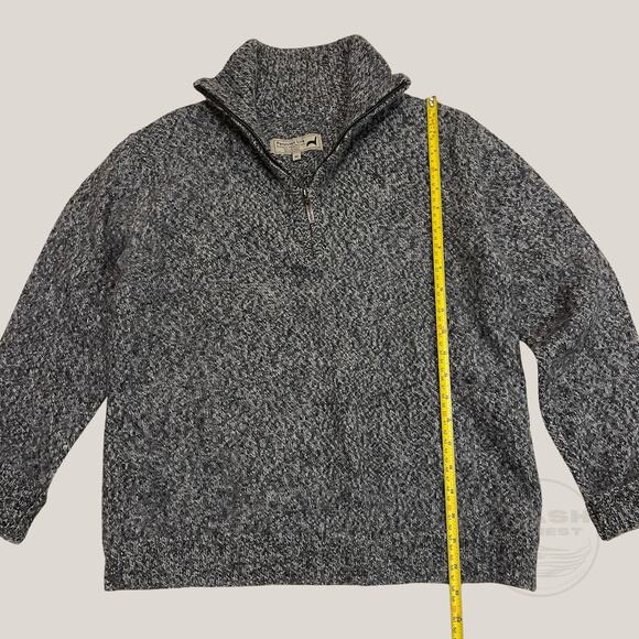 Peruvian Link M Troyan Alpaca Sweater | Charcoal 1/2 Zip Peru 100% Alpaca $175 - Picture 10 of 10